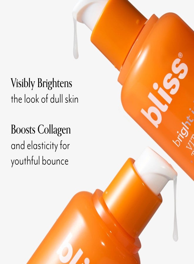 Bliss Vitamin C Face Serum + Glow & Hydrate Hyaluronic Acid Peptides + Niacinamide Antioxidant Brightening Dark Spot - Anti-Aging - Renew Night Acne Glycolic Uneven Tone - Image 2